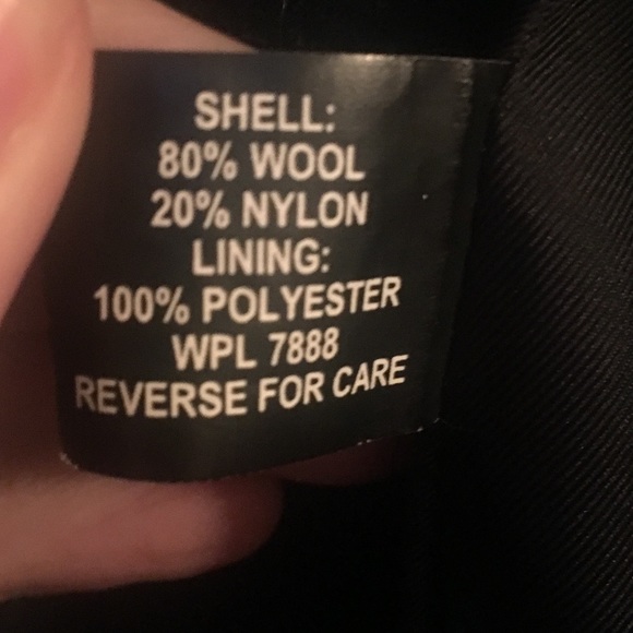 Fully lined very dark charcoal black wool jacket - Picture 4 of 4